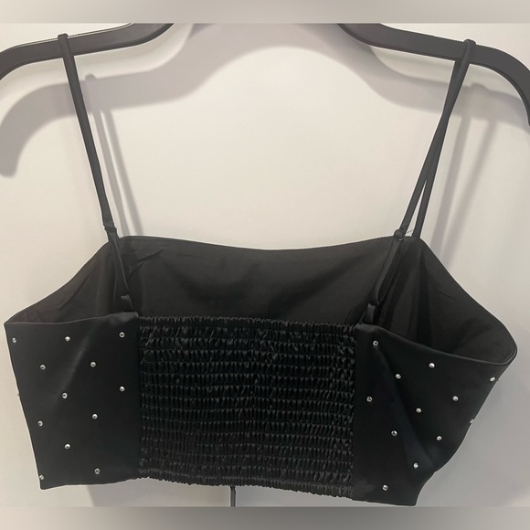 House of Harlow 1960 Cropped Rhinestones Embellished Top - Picture 2 of 11